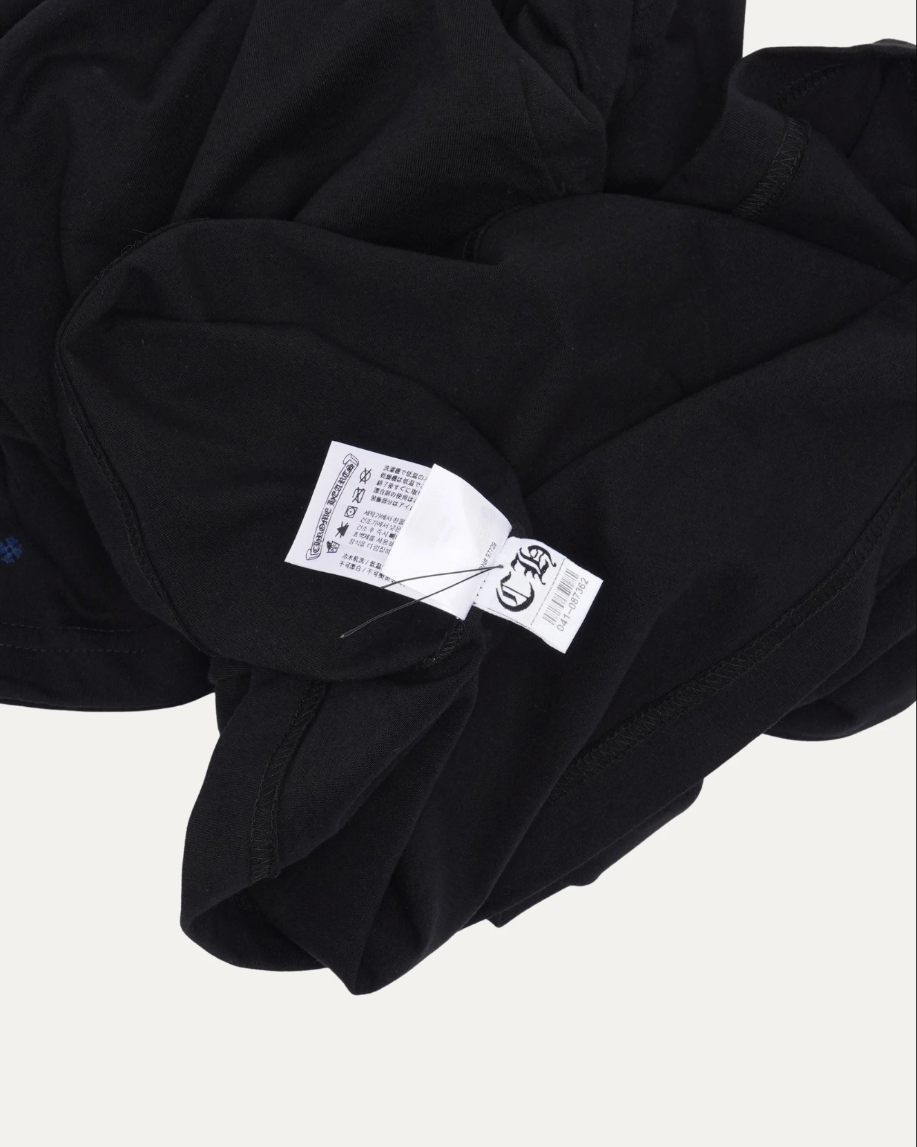 Chrome Hearts Blue Neck Logo Black S/S T-Shirt - Size Small