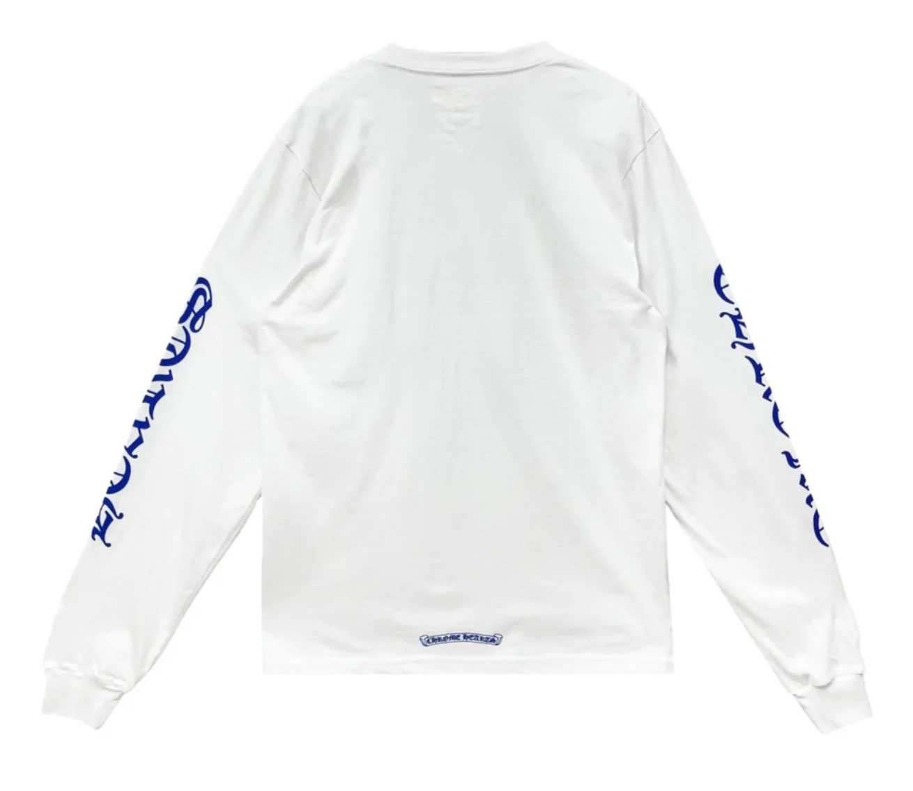 Chrome Hearts Blue Neck Logo White L/S Shirt - Size XXL Brand New