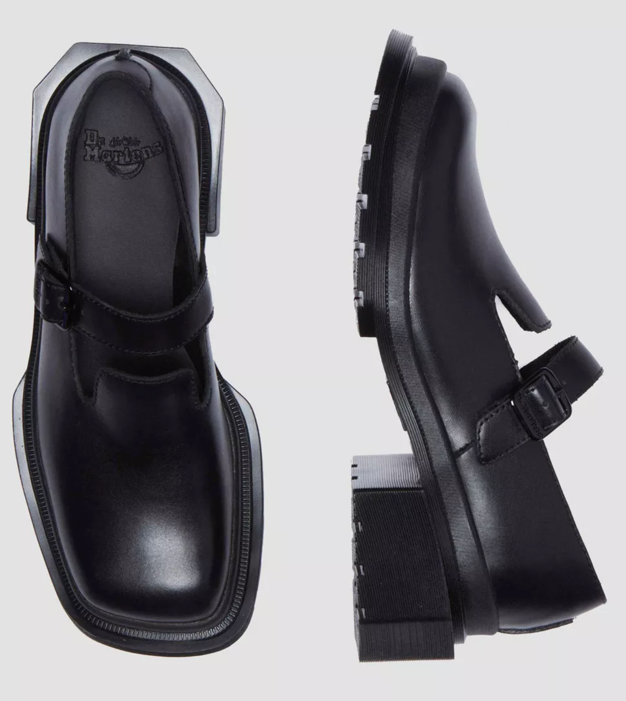 Dr. Marten's Maybole Square Toe Mary Jane Black Shoes - 3.5M