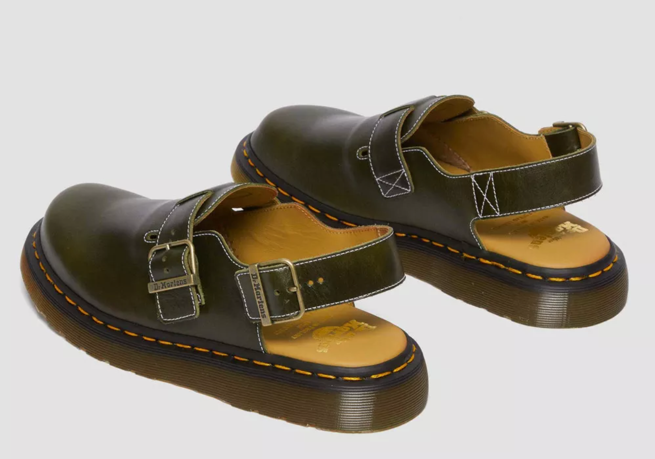Dr. Marten's Jorge Classic Leather 'Dark Green' Slingback Shoes - 9M