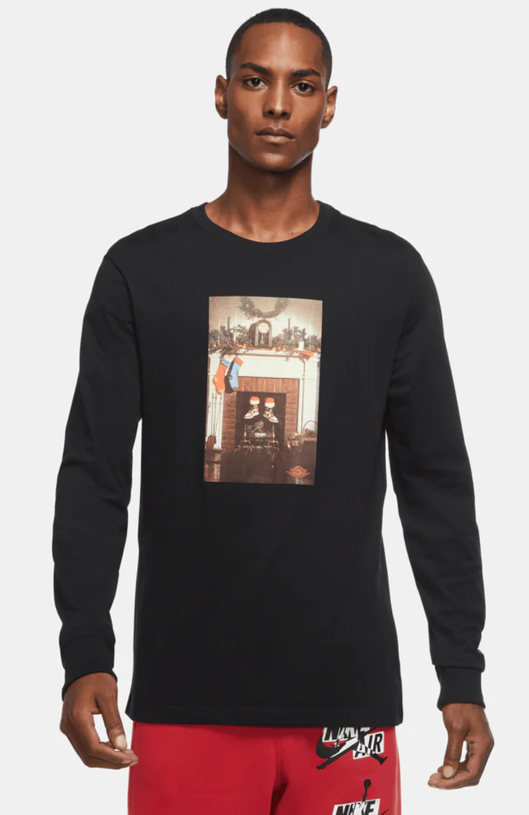 Brand New Air Jordan Mens Jumpman Chimney Long Sleeve Shirt Black XXL