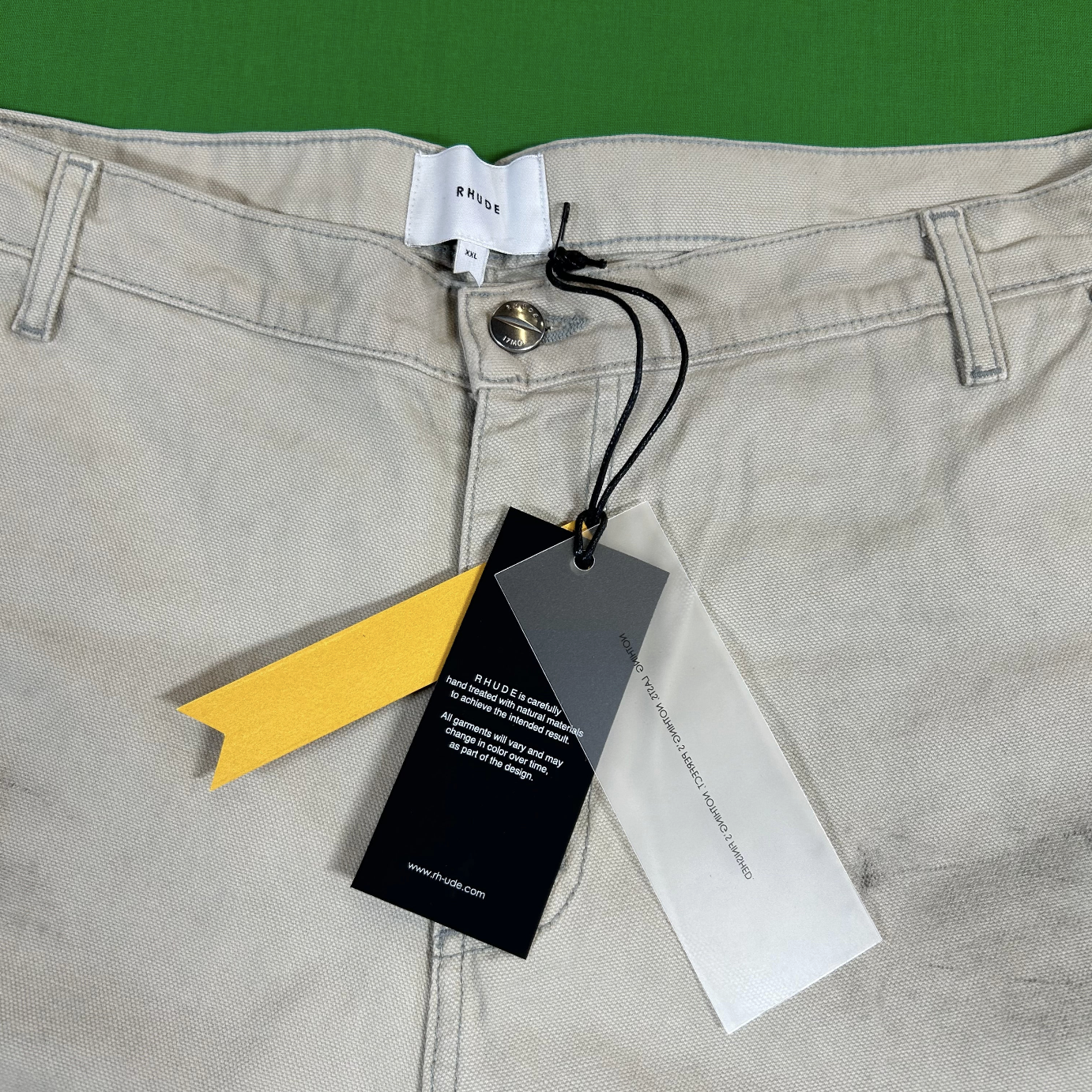 RHUDE Men's 'Sundry Elephant' Chevron Painter Pants LG MSRP: $975.00