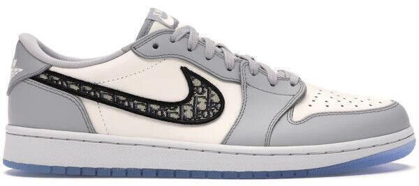 Size 10.5 - Dior x Air Jordan 1 Low Gray