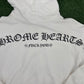 Chrome Hearts "F You' T-Bar Logo White Zip-Up Hoodie Size Large