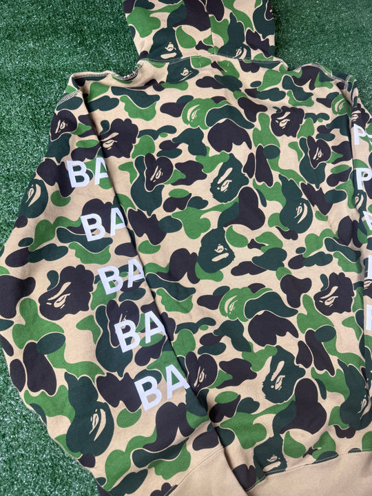 BAPE Big ABC Camo Relaxed Fit Full Zip Hoodie Size XL