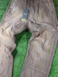 RHUDE Authentic Reza Double Knee Espresso Pants Mens Size Medium MSRP:$975.00