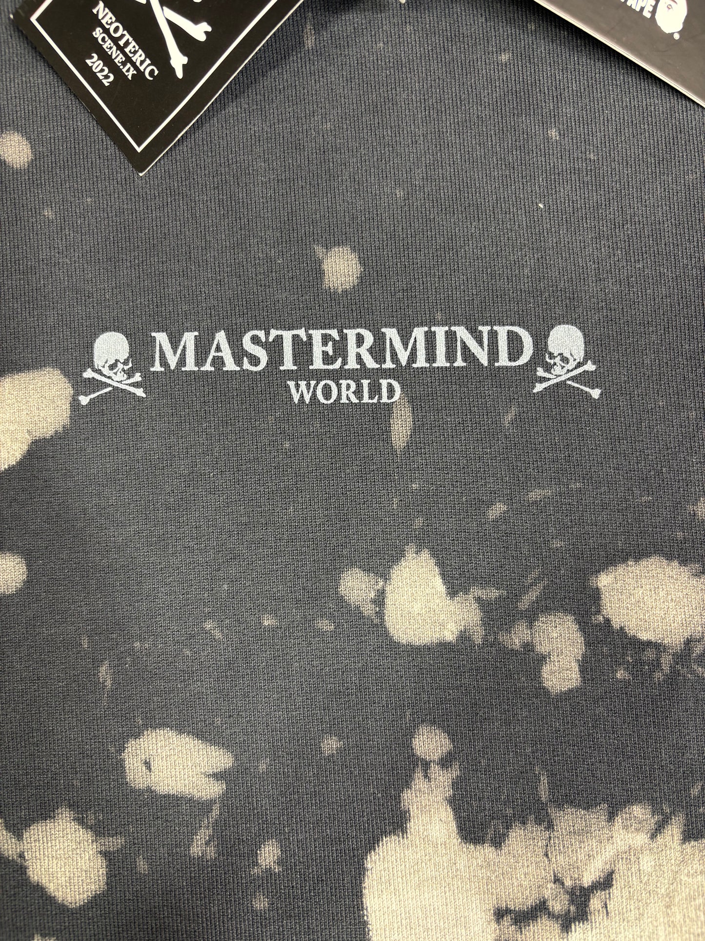 Mastermind World Vs. Bape Black Tie-Dye Hoodie Size Large