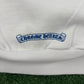 Chrome Hearts Blue Vertical Logo White Zip-Up Hoodie Size Small