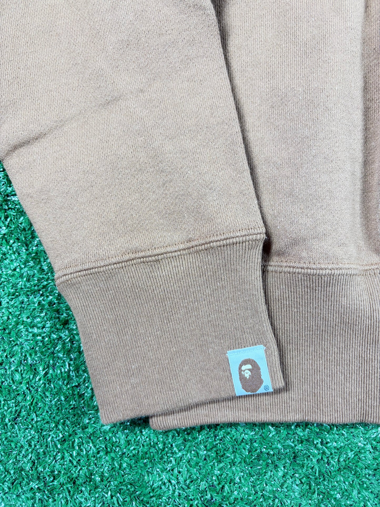 BAPE X Carhartt Beige Crewneck Sweatshirt Size Small