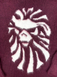 BAPE BLACK Japan Distressed Cardigan, Burgundy, Size XL (Retail $753)