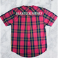 Mastermind Vs. Bape Red 2-Color Check T-Shirt Size Small