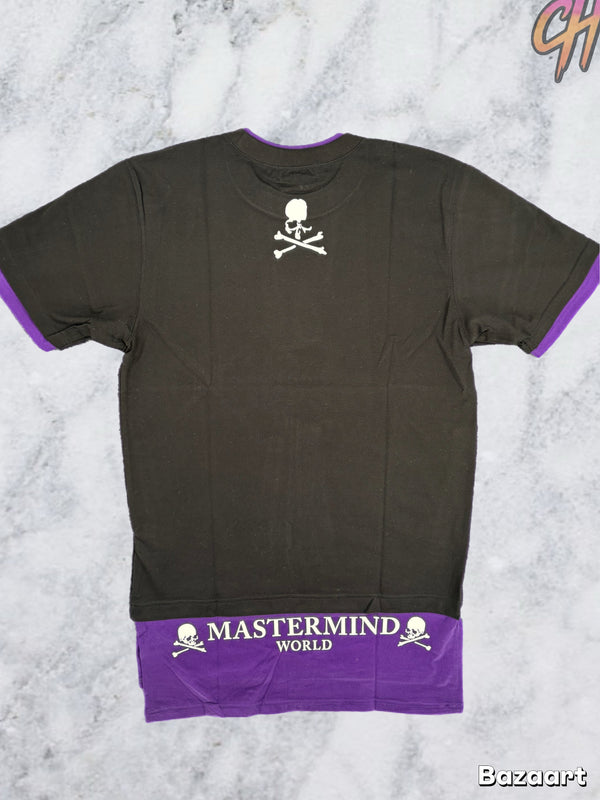 Mastermind World Layered Purple/Black T-Shirt Size Large (MSRP: $845.00)