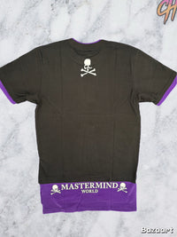 Mastermind World Layered Purple/Black T-Shirt Size Medium (MSRP: $845.00)