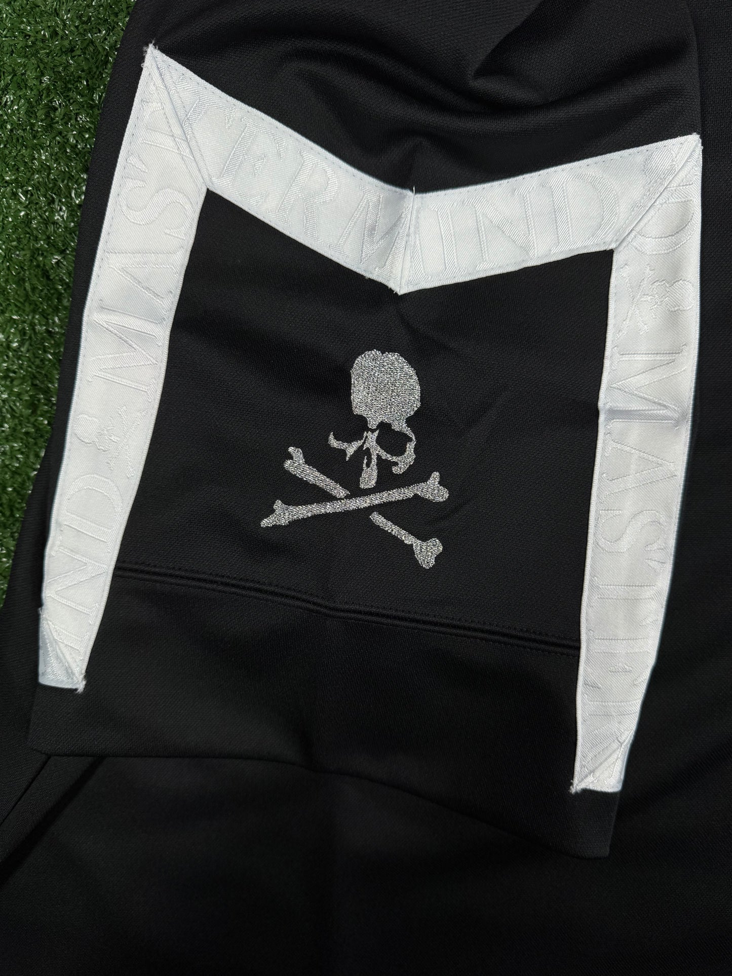 Mastermind Vs. Bape Jacquard Tape Black T-Shirt Size Large (MSRP:$409.00)