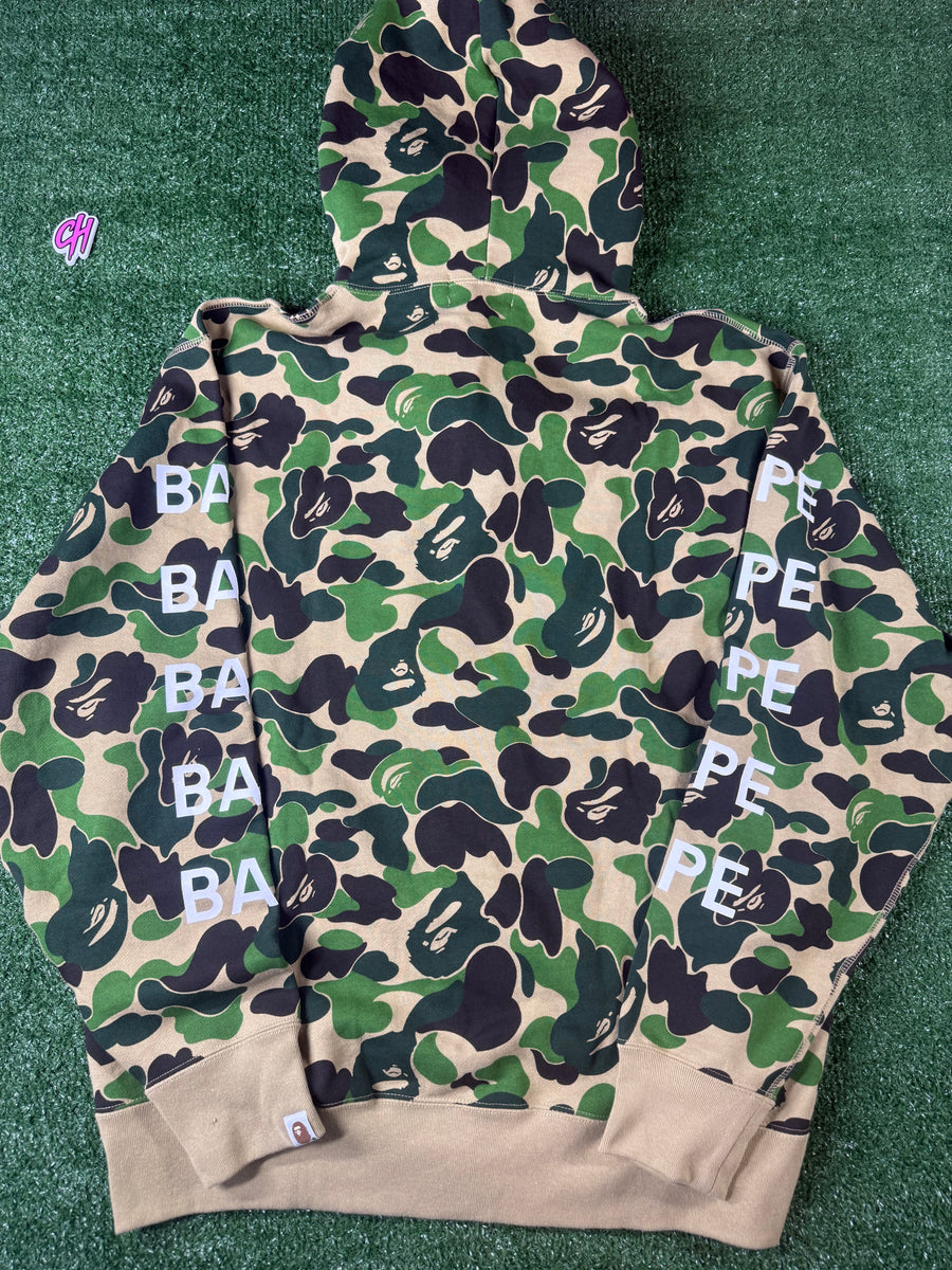 BAPE Big ABC Camo Relaxed Fit Full Zip Hoodie Size XL