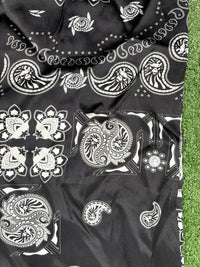BAPE Black Japan Paisley Black Silk Button Down Shirt Size XL (retail $370.00)