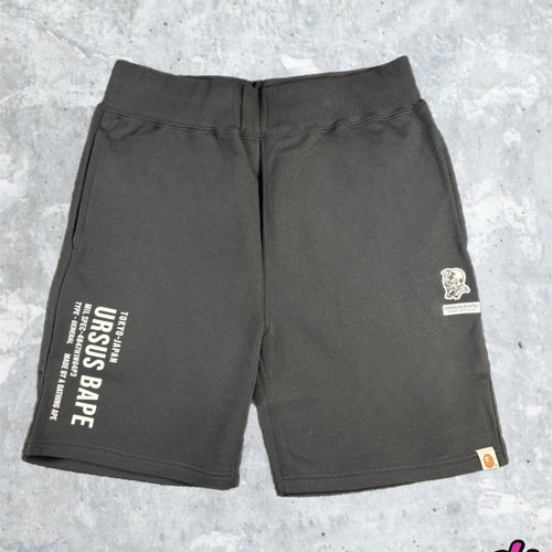 Bape X Ursus Black Cotton Sweatshorts Size Large