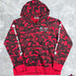 BAPE x Faze Clan Red Camo Full Zip Hoodie Size XXL