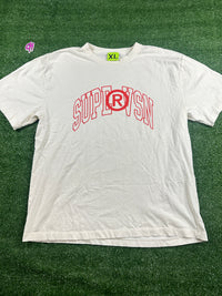 Supervsn White 'Arch Logo' Men's T-Shirt (USED) - Size XL