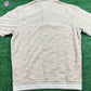 Kith Graham Velour Beige Men's Polo Shirt (STAINED) - Size Small