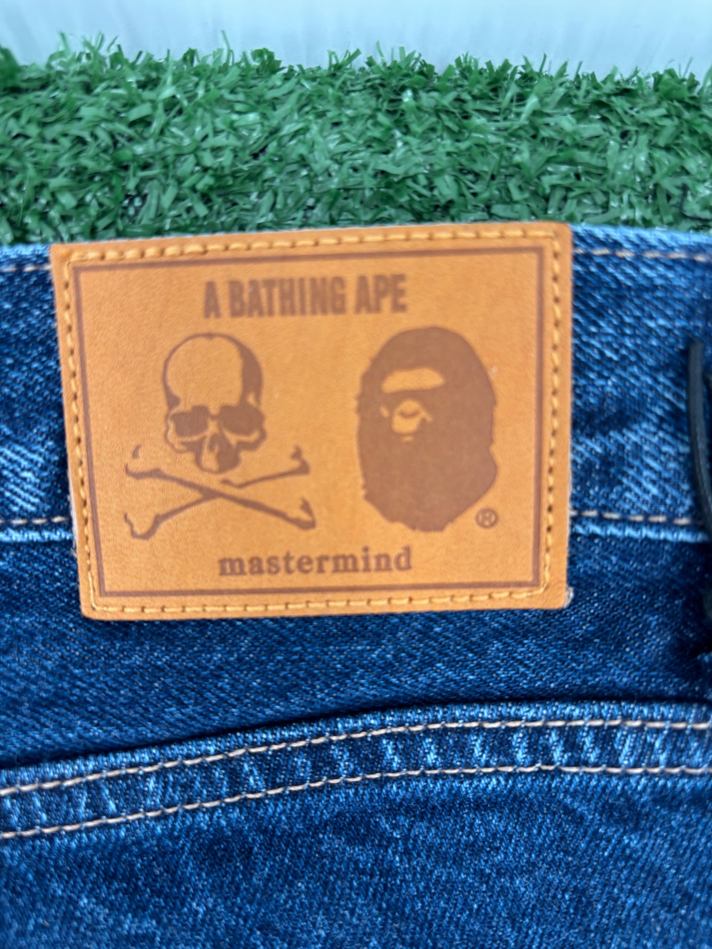 Bape X Mastermind 11th Anniversary Indigo Denim Pants Size Large (MSRP: $680)