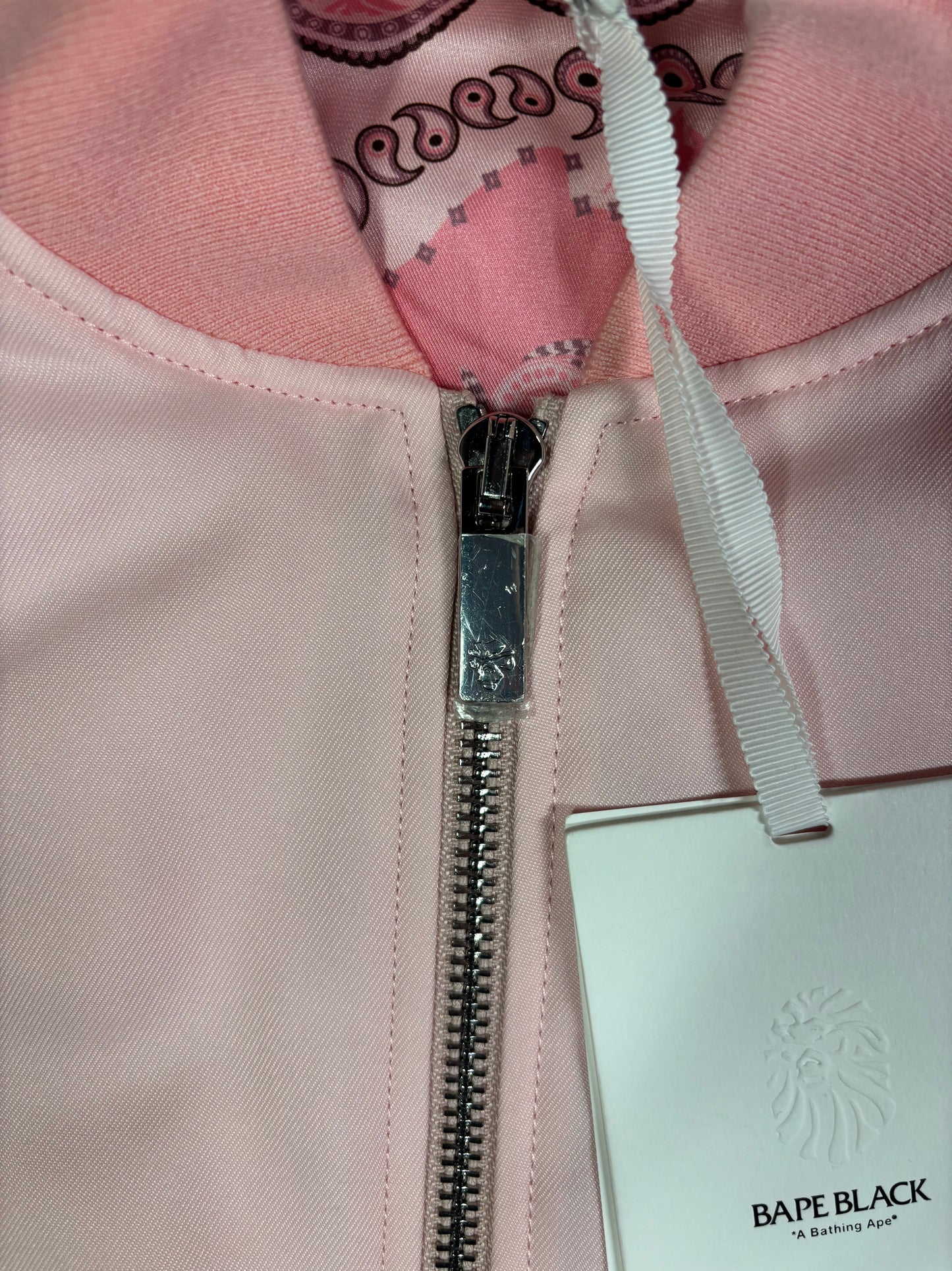 Bape Black Pink Satin Bomber Jacket Size XL (MSRP: $900)