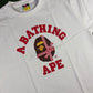 BAPE Christmas College White/Red T-Shirt Size Large