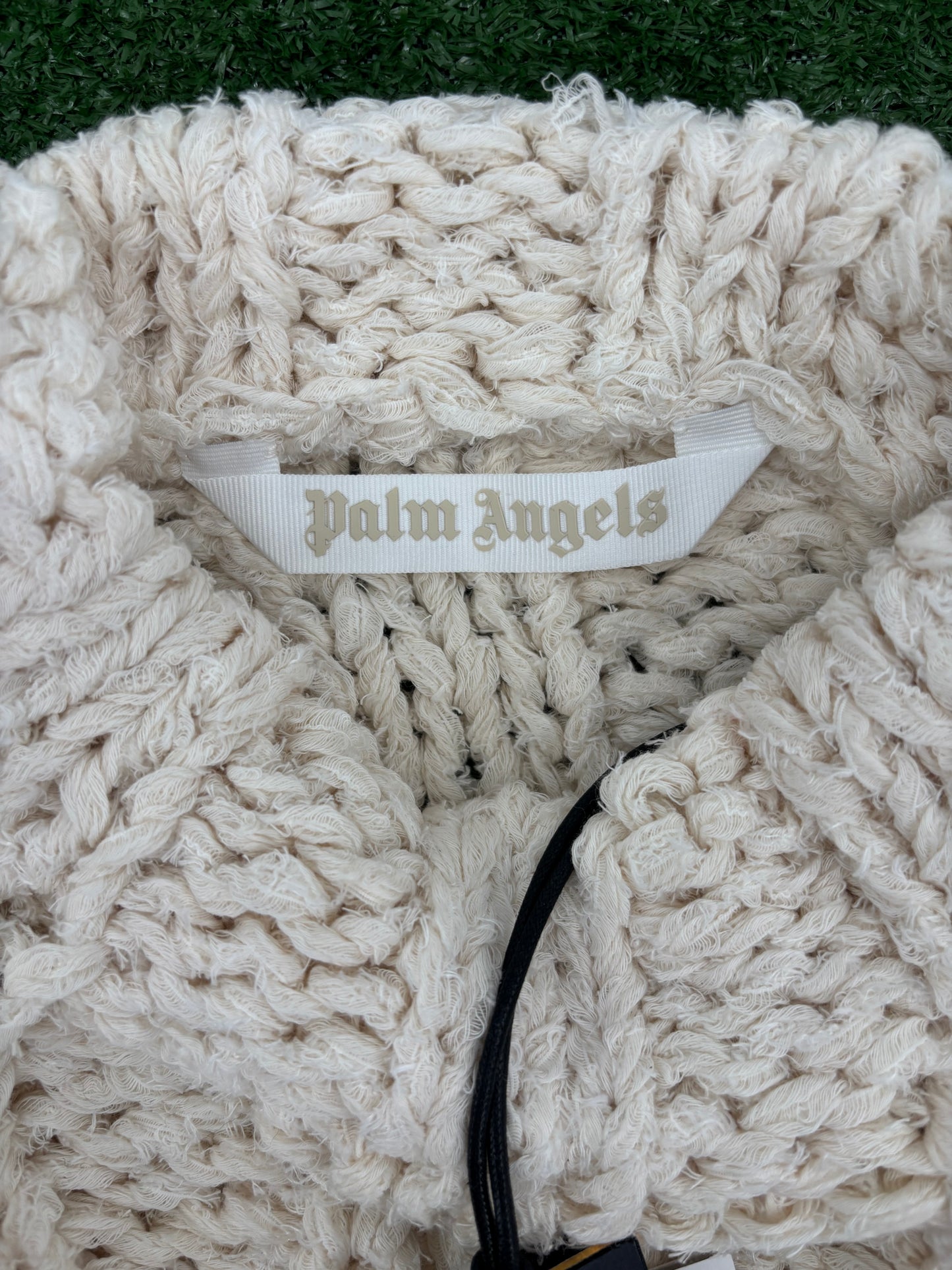 Palm Angels Butter Black Knitted A Sweater Size XS (MSRP: $1,232.00)