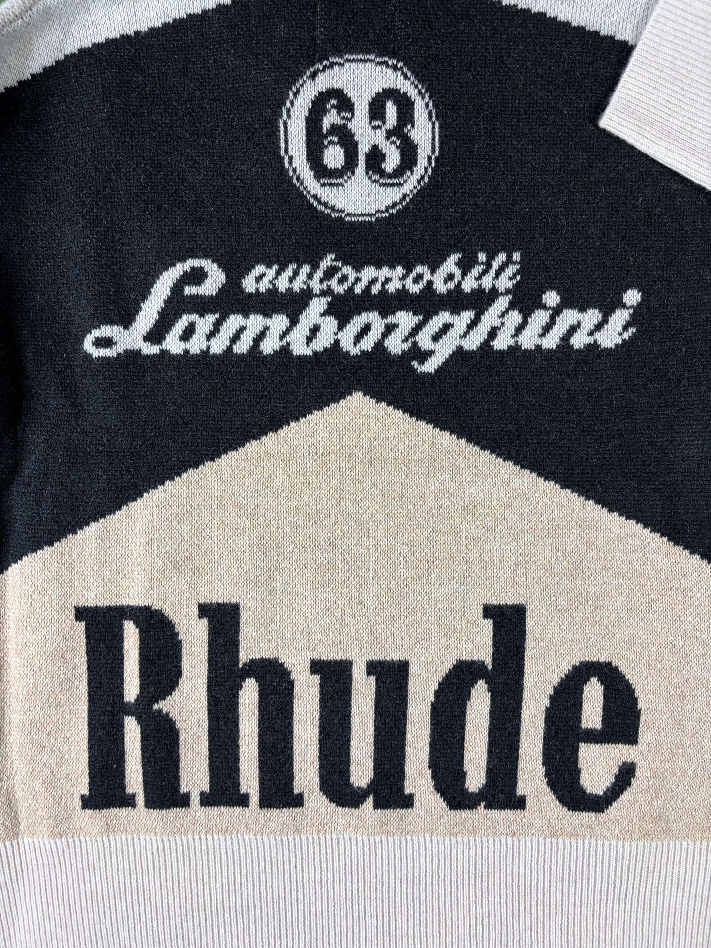Men's RHUDE X Lamborghini Authentic Knitted Crewneck Sweater SM MSRP: $2,360