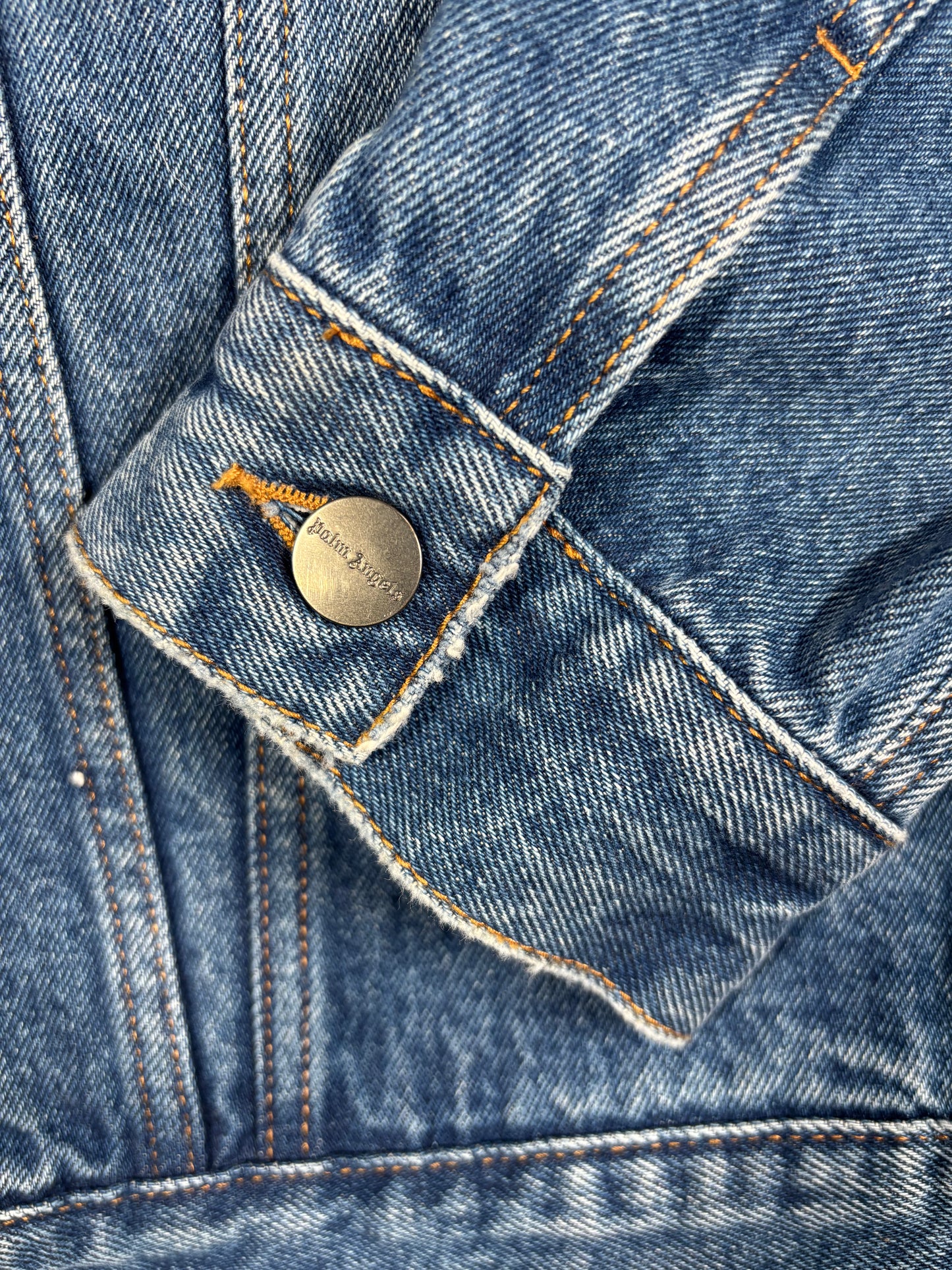 Palm Angels Indigo Track Denim Jacket Size XL (MSRP: $825)