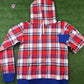 Bape London Plaid Check Wide Pullover Hoodie Size XXL