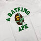 BAPE Christmas College White/Green T-Shirt Size Medium