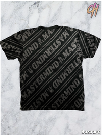 Mastermind Vs. Bape Velour Diagonal Black T-Shirt Size Large