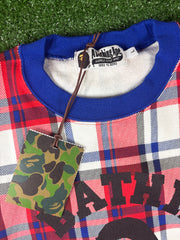 Bape London Plaid Check RLX Crewneck Sweater Size Small