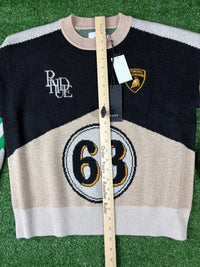 Men's RHUDE X Lamborghini Authentic Knitted Crewneck Sweater SM MSRP: $2,360
