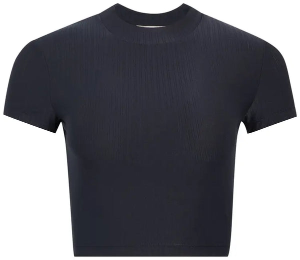 Kith Women's Mulberry Iii Pointelle Tee - Blk L (MSRP: $110)