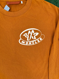 Moncler Orange Oval Logo Long Sleeve Shirt Size XL(MSRP: $440)