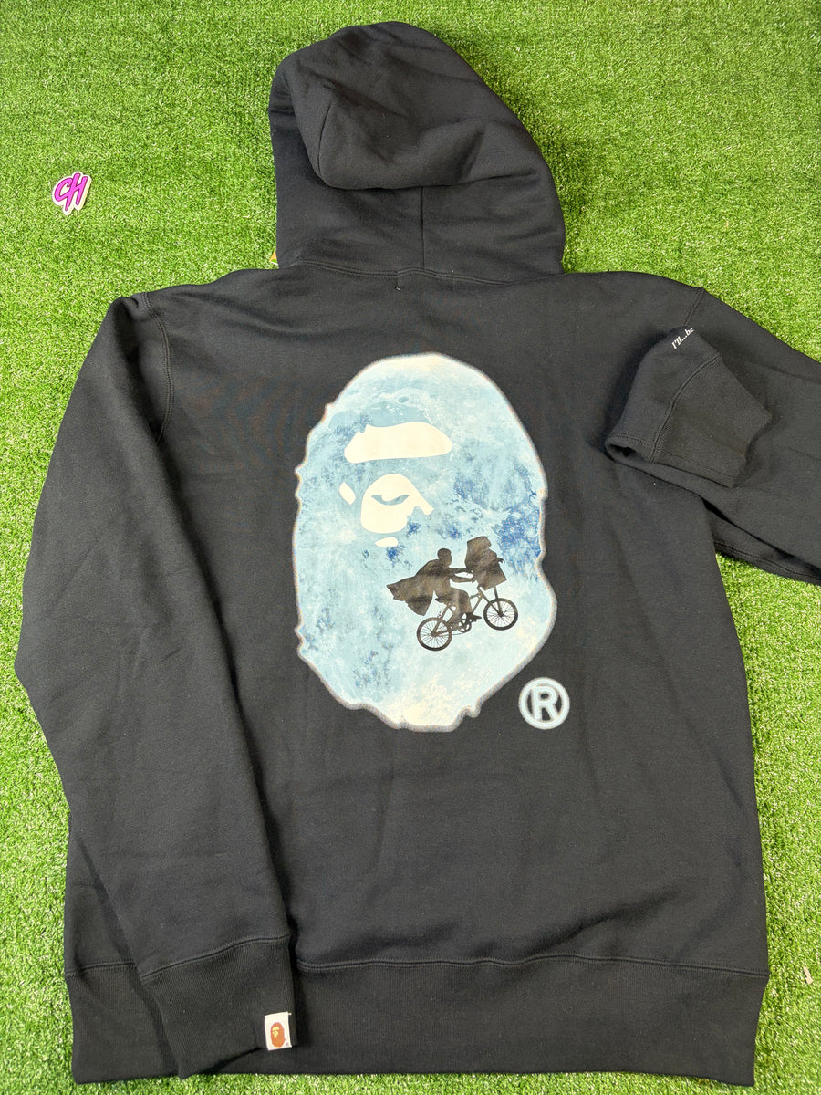 BAPE x E.T. Ape Head Full Zip-Up Black Hoodie XXL