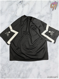 Mastermind Vs. Bape Jacquard Tape Black T-Shirt Size Large (MSRP:$815)