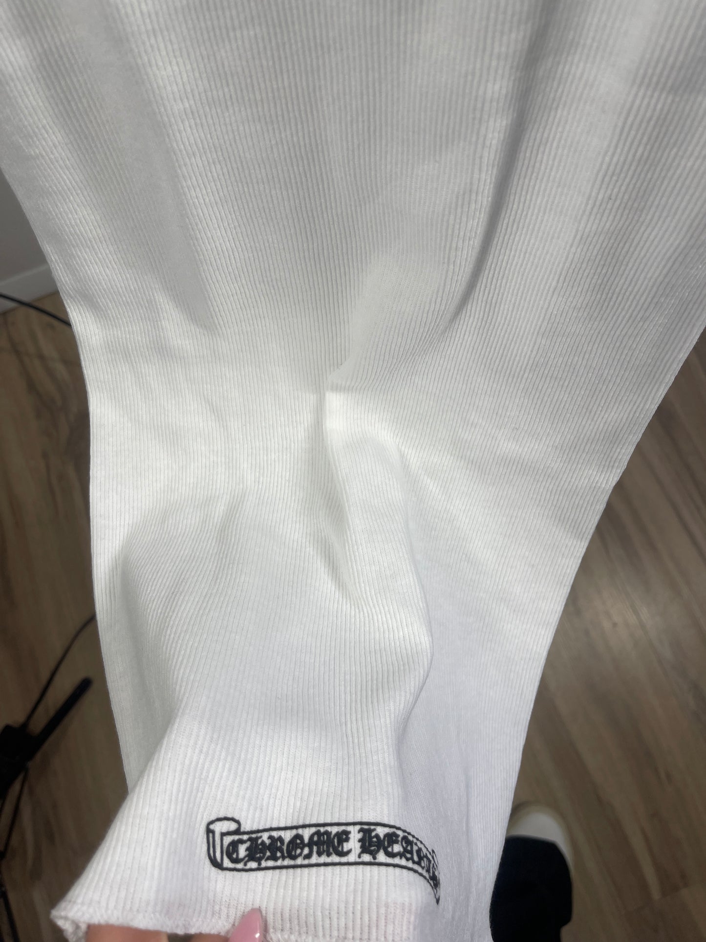 Chrome Hearts T-Bar Cross Logo White Tank Top - Size Large