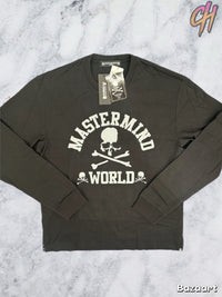 Mastermind World Collegiate Logo Black L/S T-Shirt Size Medium (MSRP: $846)