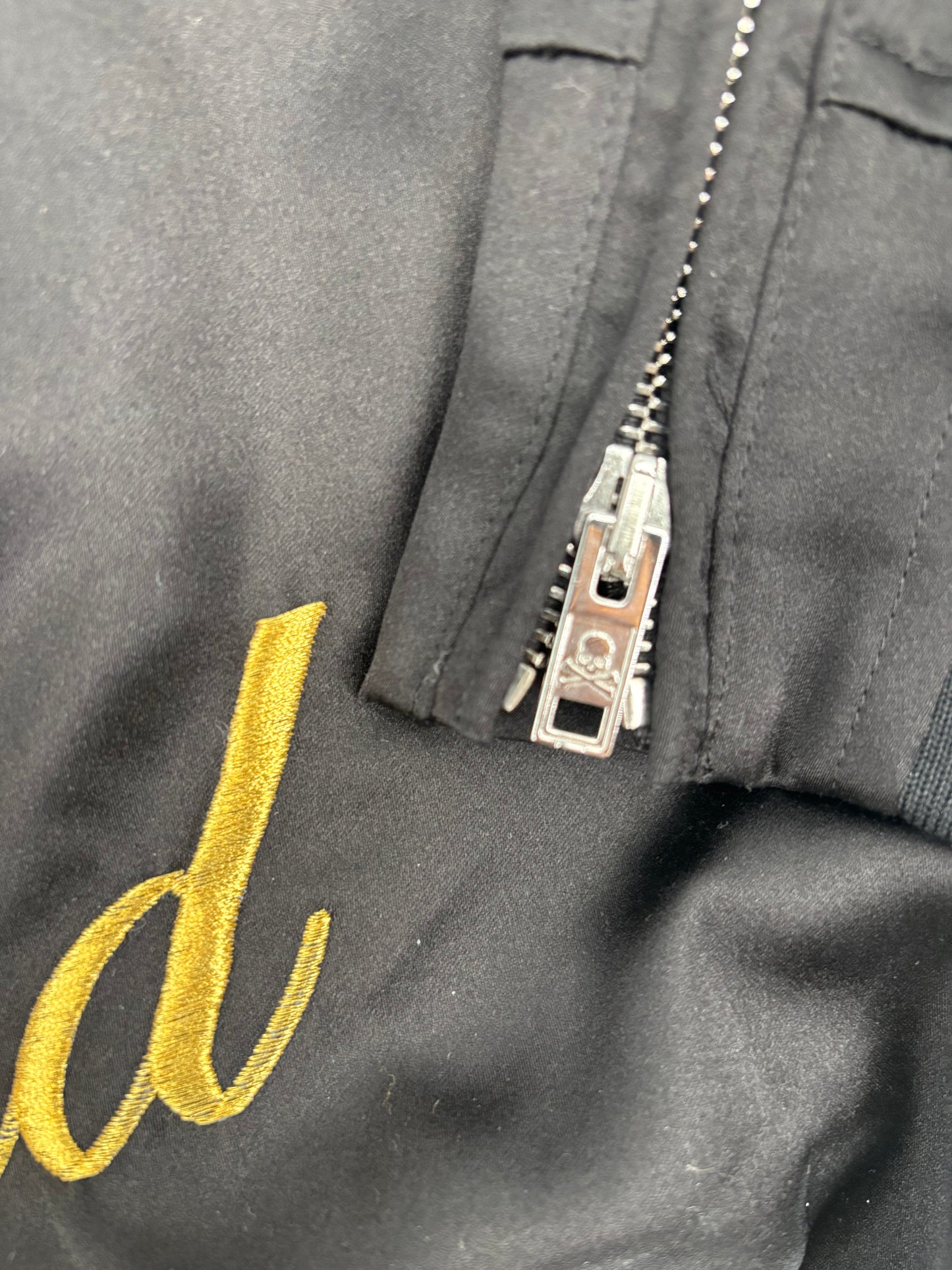 Mastermind World Black Silk Bomber Jacket Size Large (MSRP: $4,900)