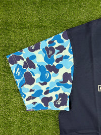 BAPE X Pagani Navy Blue ABC Camo T-Shirt Size Large