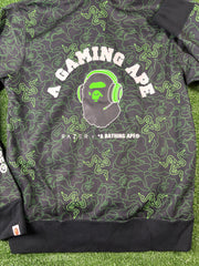 Bape X Razer Neon Camo Full-Zip Hoodie Size 3XL