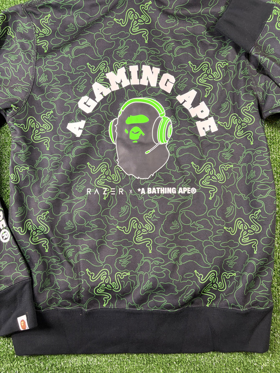 Bape X Razer Neon Camo Full-Zip Hoodie Size 3XL