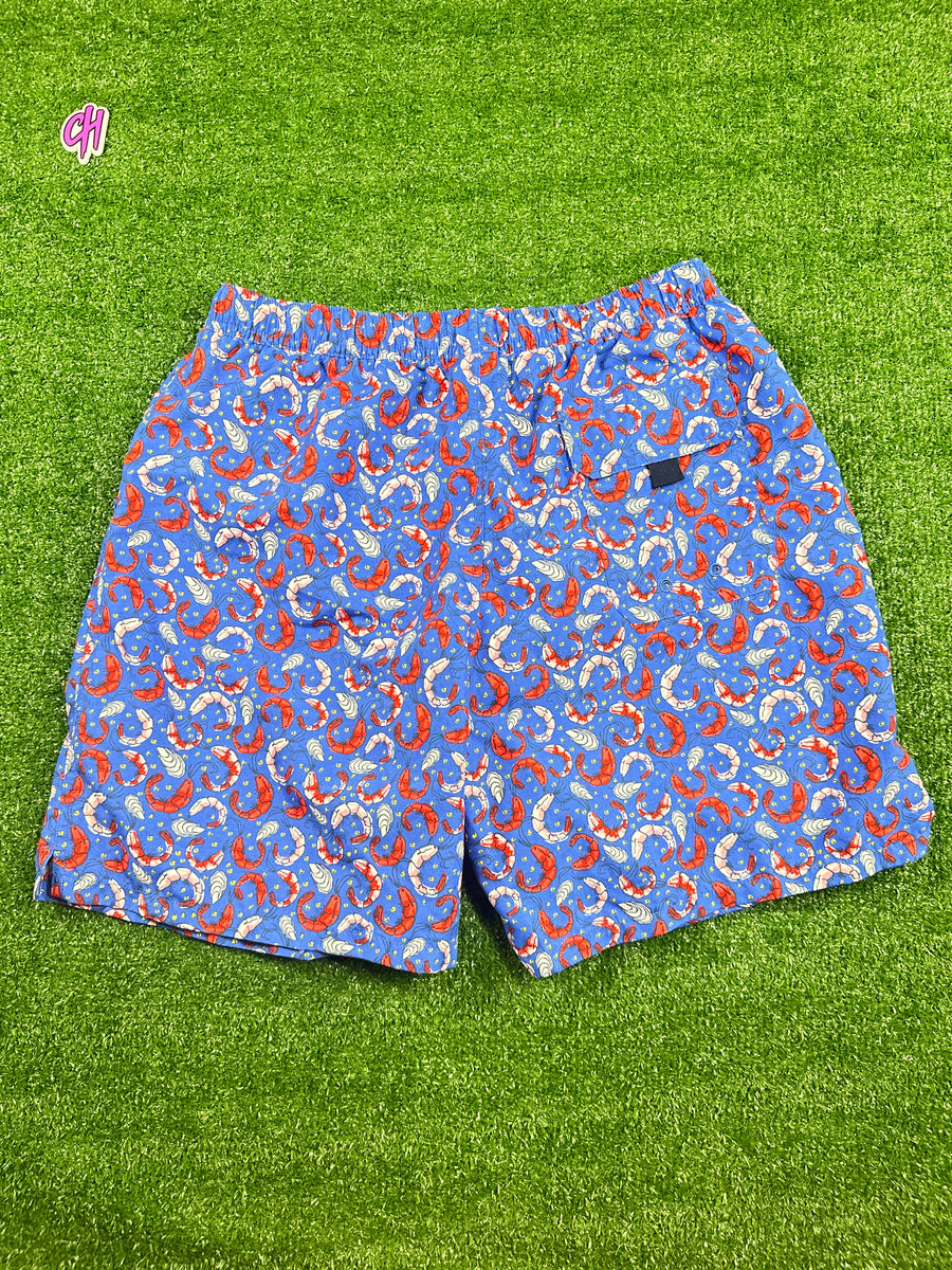 Vineyard Vines 'Shrimps' Printed Men's Blue Swimtrunks - Size Medium