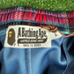 Bape Plaid Check Navy Jersey Track Pants Size XL