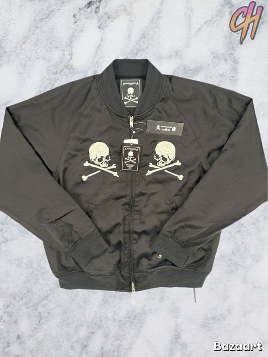 Mastermind World Black Silk Bomber Jacket Size Large (MSRP: $4,900)