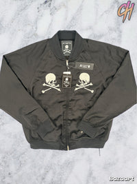 Mastermind World Black Silk Bomber Jacket Size Large (MSRP: $4,900)