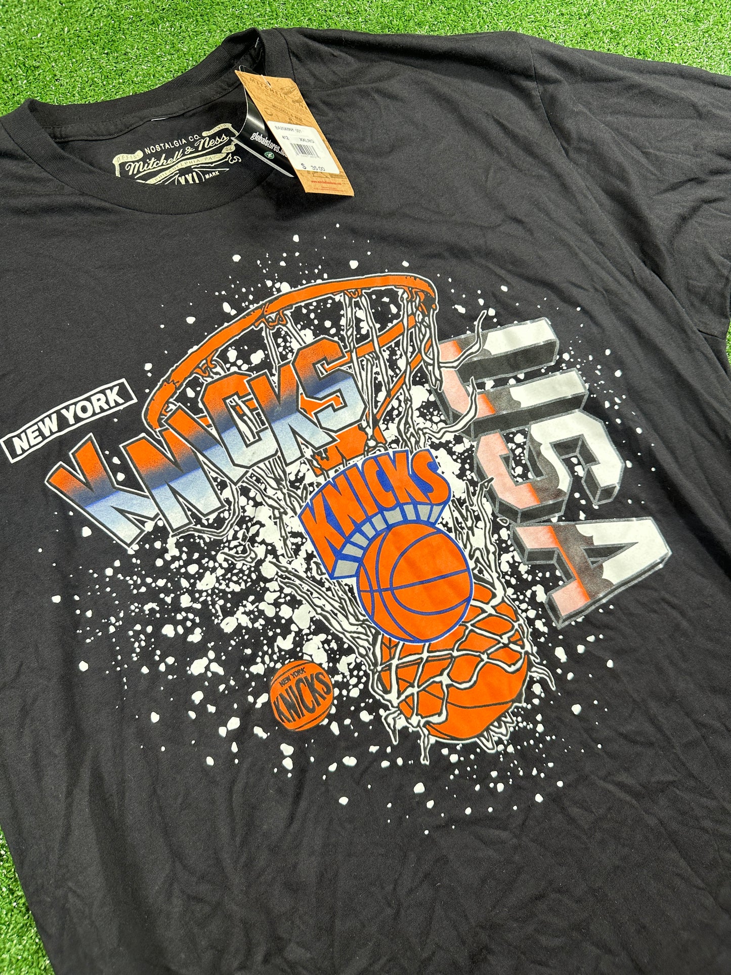 Mitchell & Ness X NBA New York Knicks 'USA' T-Shirt - Size Small